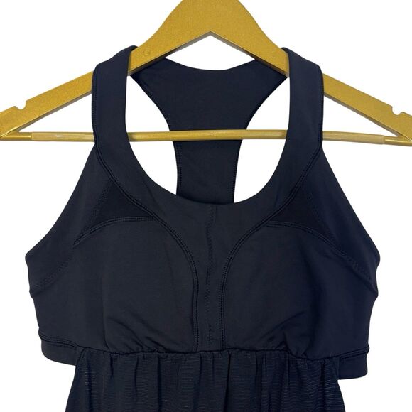 Lululemon Ready Go Tank Top Built in Sports Bra Womens 8 Black Yoga Running Gym - Picture 2 of 6